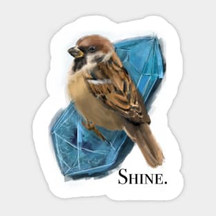 The rich sparrow Sticker